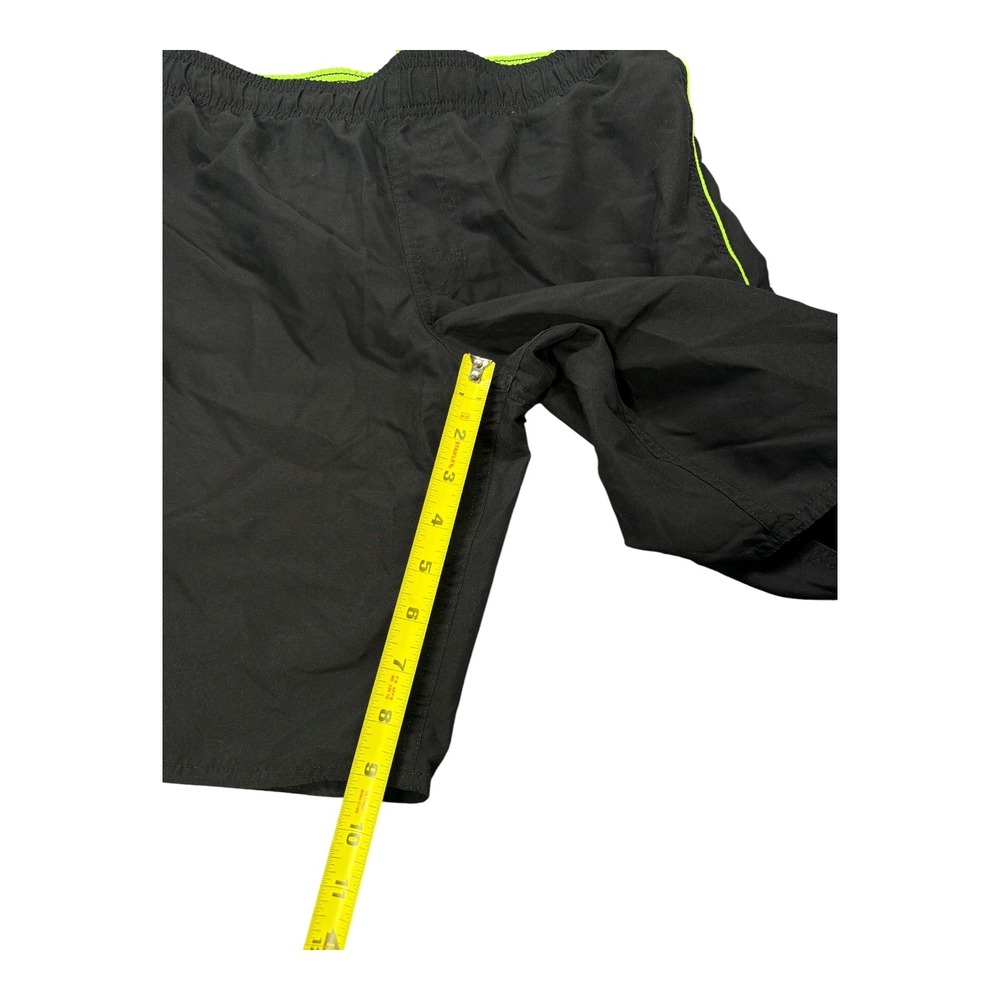 Speedo Mens Swim Trunks Black Lime Green Cargo Pocket Mesh Lined XL - Picture 6 of 7